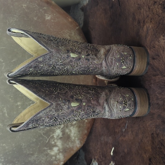 CORRAL A1121 "Jessica" distressed leather studded cowgirl western boots sz 7.5 - Picture 7 of 15